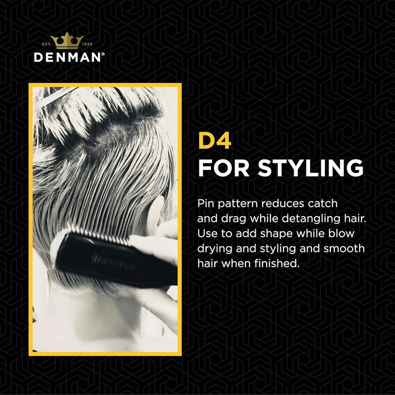 Denman Classic Styling Brush 7 Rows - D3 - Hair Brush for Blow-Drying & Styling â€“ Detangling, Separating, Shaping & Defining Curls