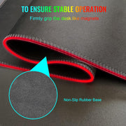SKY-TOUCH Gaming Mouse Pad, Extra Large Soft Led Extended Mouse pad, anti-slip Rubber Base Computer Keyboard Mat, Black, GRB mouse