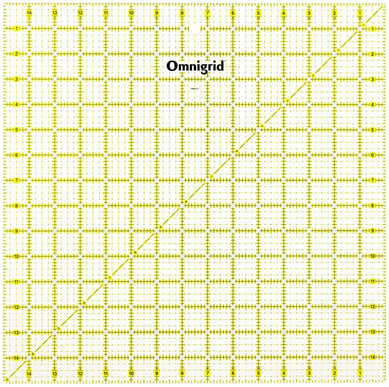 Omnigrid Ruler 1x6" - Square 15" x 15"