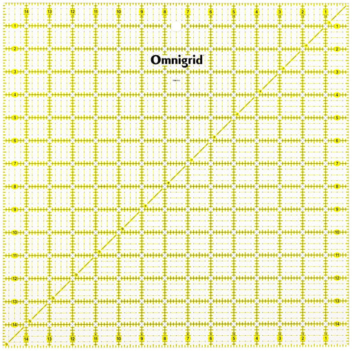 Omnigrid Ruler 1x6" - Square 15" x 15"