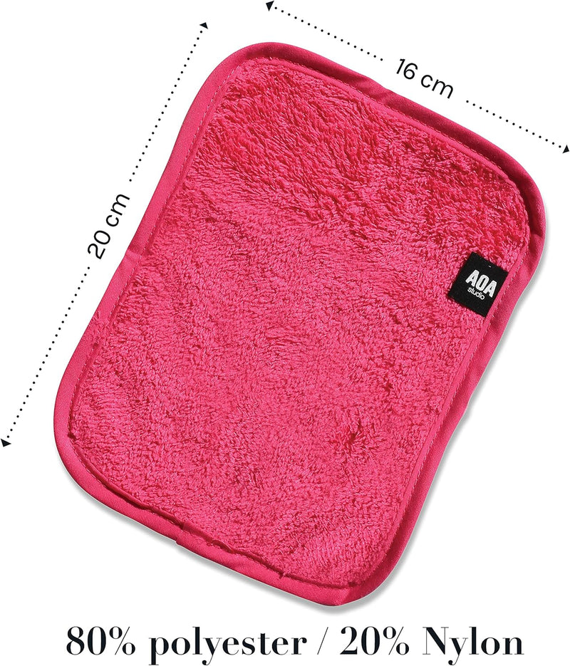 AOA Studio Microfiber Face Cloth Makeup Erase Remover Face Towels Reusable Microfiber Cleansing Towel Remove Makeup with Water7.8" X 6.2", All Skin type and Even Sensitive Skin (8 packs)