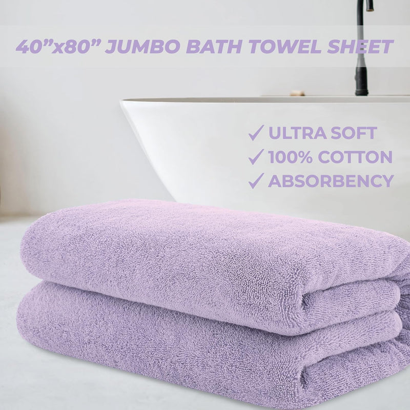 Cotton Paradise Hotel & Spa Quality, Absorbent and Soft Decorative Kitchen and Bathroom Sets, 6 Piece Turkish Towel Set, Includes 2 Bath Towels, 2 Hand Towels, 2 Washcloths, Charcoal Grey