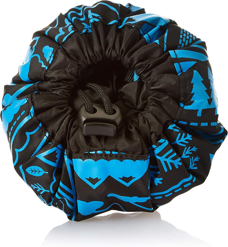 CarryOn 16L Small Foldable Water Resistant Unisex Casual/Hiking Backpack/Daypack- Blue and Black