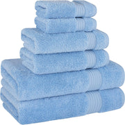 Cotton Paradise Hotel & Spa Quality, Absorbent and Soft Decorative Kitchen and Bathroom Sets, 6 Piece Turkish Towel Set, Includes 2 Bath Towels, 2 Hand Towels, 2 Washcloths, Charcoal Grey