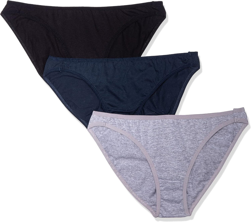 Women's Pack Of 3 Panties - Light Grey/Navy/Black