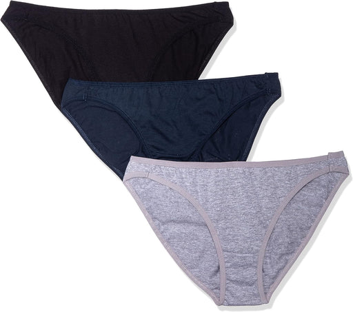 Women's Pack Of 3 Panties - Light Grey/Navy/Black