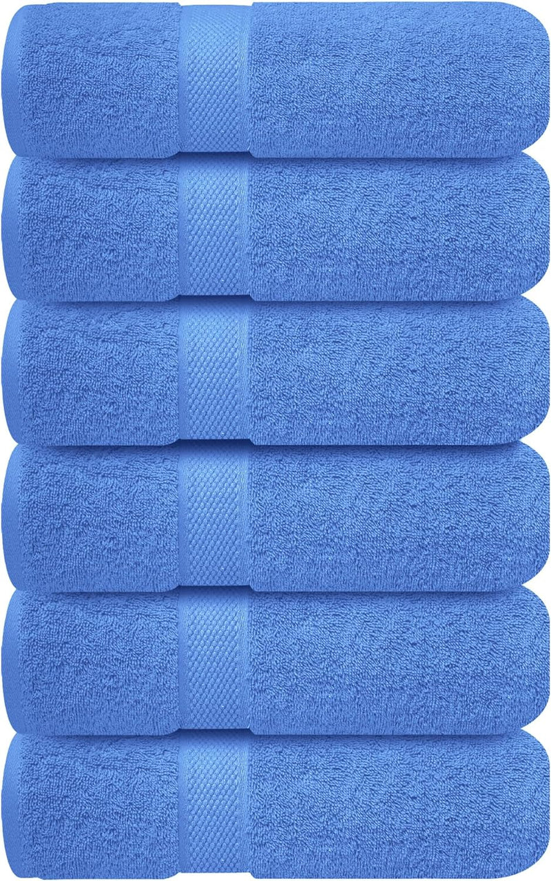 Infinitee Xclusives Premium White Hand Towels - Pack of 6, 41cm x 71cm Bathroom Hand Towel Set, Hotel & Spa Quality Hand Terry Towels for Bath room, Highly Absorbent and Super Soft Bathrooms Towels