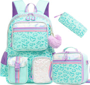 girls F00198 backpack - 3pcs Green Love