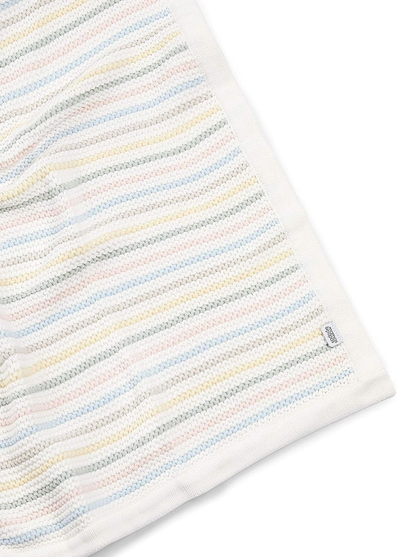 Mamas & Papas Knitted Blanket, Soft Pastel, 70 x 90 cm