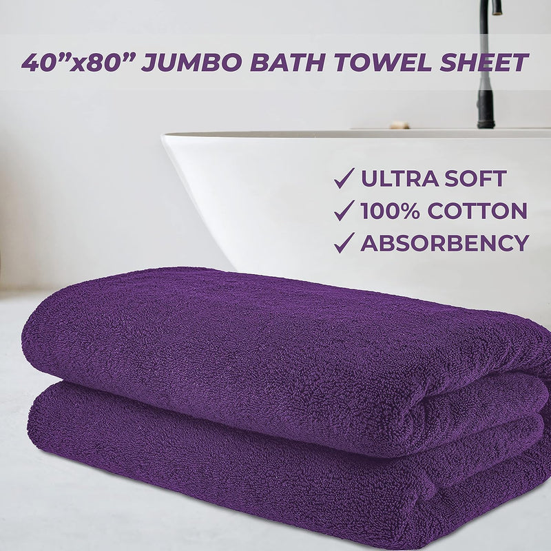 Cotton Paradise Hotel & Spa Quality, Absorbent and Soft Decorative Kitchen and Bathroom Sets, 6 Piece Turkish Towel Set, Includes 2 Bath Towels, 2 Hand Towels, 2 Washcloths, Charcoal Grey