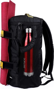 Statement Maxis 33L Large Hybrid Duffle Backpack/Travel Duffle Bag/Sports Duffle/Gym Bag for Men/Women (Black-Yellow)