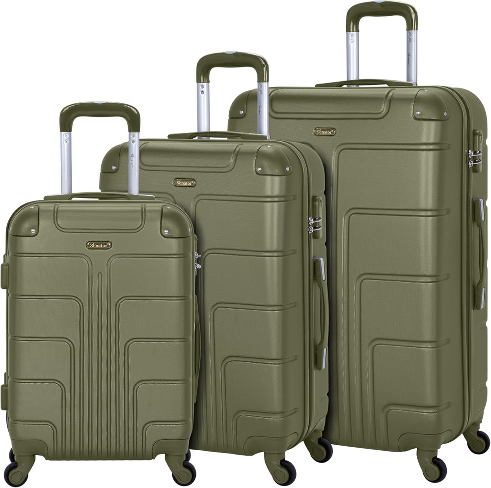 Lightweight Luggage Checked Bag- 24 Inches Hardshell Suitcase Spinner Luggage for Travel A1012 ABS Medium Size Luggage with Spinner Wheels 4 (Checked Luggage 24-Inch, Black)