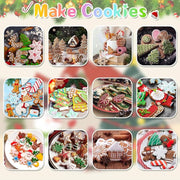 NESLIN 24Pcs Christmas Cookie Cutter, Xmas Biscuit Cutter Mold DIY Stainless Steel Cookie Cutter Large with Gingerbread Man, Tree, Angel & More Baking Molds Cake Pastry Cutter Holiday Party Supplies