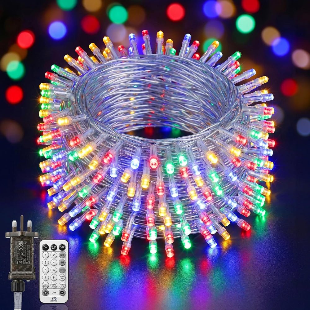 50m 500 LED Fairy Lights Plug in with Remote Timer Function
