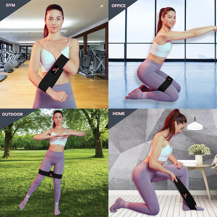 3 Sets Resistance Bands | Glutes, Hips and Legs Exercise Band | Ideal for Home Gym Fitness, Yoga, Pilates & Workout | Women and Men Non-Slip Booty Band | Physio Resistant Loop