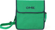 OmieBox Lunch Bag - Washable, Foldable, Durable, WaterResistant Fabric with Interior Pocket and External Bottle Holder. - Green