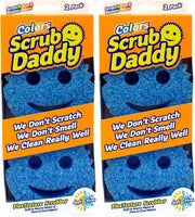 Colors Washing Up Sponge, Cleaning Sponges in Multipack, Texture Change, Scratch-Free Dirt Eraser Sponge for the Kitchen, Odour-resistant, Kitchen Sponge Dishwasher Safe - Pack of 2, Blue - blue 2er Pack (Pack of 2)