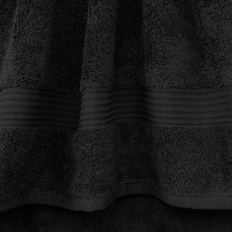 Cotton Paradise Hotel & Spa Quality, Absorbent and Soft Decorative Kitchen and Bathroom Sets, 6 Piece Turkish Towel Set, Includes 2 Bath Towels, 2 Hand Towels, 2 Washcloths, Charcoal Grey