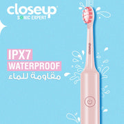 closeup Sonic Expert Green Rechargeable Toothbrush, Waterproof, with 8x Plaque Removal Power, Whitens and Cleans, Suitable for Sensitive Teeth, 1pack