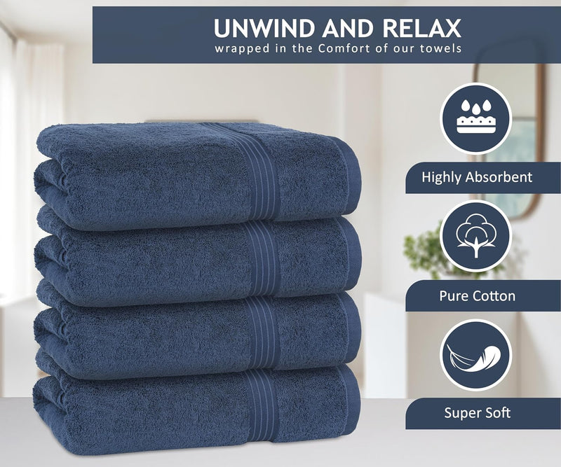 Bliss Casa - Luxury Hand Towels (40 x 70 cm) - 100% Combed Cotton, Ultra Soft and Highly Absorbent, Hotel & Spa Quality Hand Towels