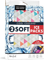 Cool Coolers Soft Ice Packs for Lunch Bags & Coolers, 2pk - Multicolor Small