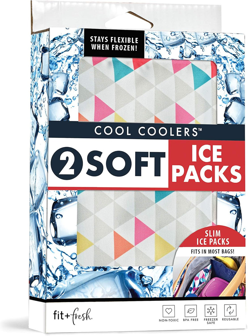 Cool Coolers Soft Ice Packs for Lunch Bags & Coolers, 2pk - Multicolor Small