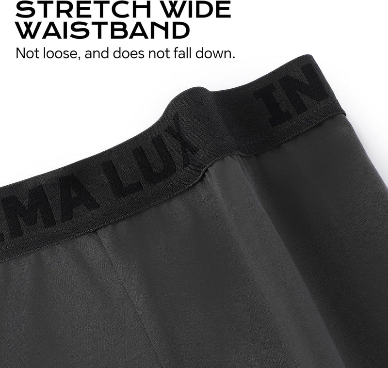 INTIMALUX Mens Boxer Briefs 5 Pack Soft Cotton Moisture-Wicking Men Underwear Stretch Boxer Shorts