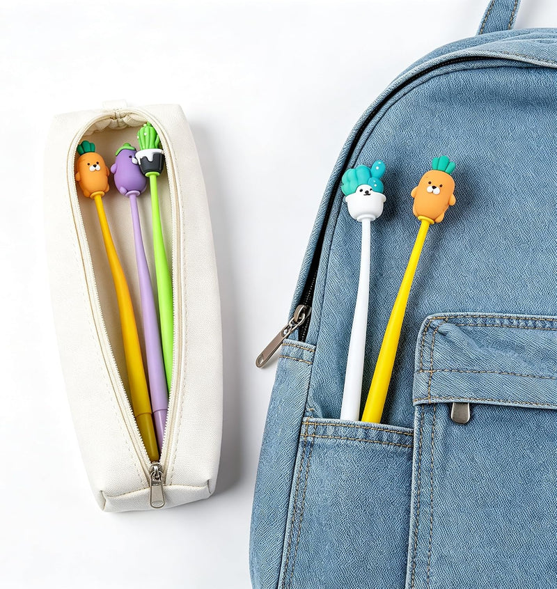 30 Pieces 0.5 mm Cartoon Head Pens Random Bulk Cartoon Cute Gel Ink Swinging Pen Prize Pen Stationery Gift Creative Assorted Styles Novelty Writing Pen for Gift Cute Cartoon Gel Ink Pens