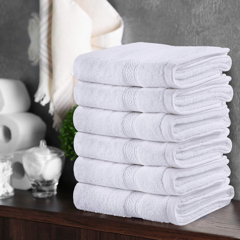 Utopia Towels - Premium Hand Towels - 100% Combed Ring Spun Cotton, Ultra Soft and Highly Absorbent, Extra Large Thick Hand towels 41 x 71 cm, Hotel & Spa Quality Hand Towels (6-Pack) (White)…
