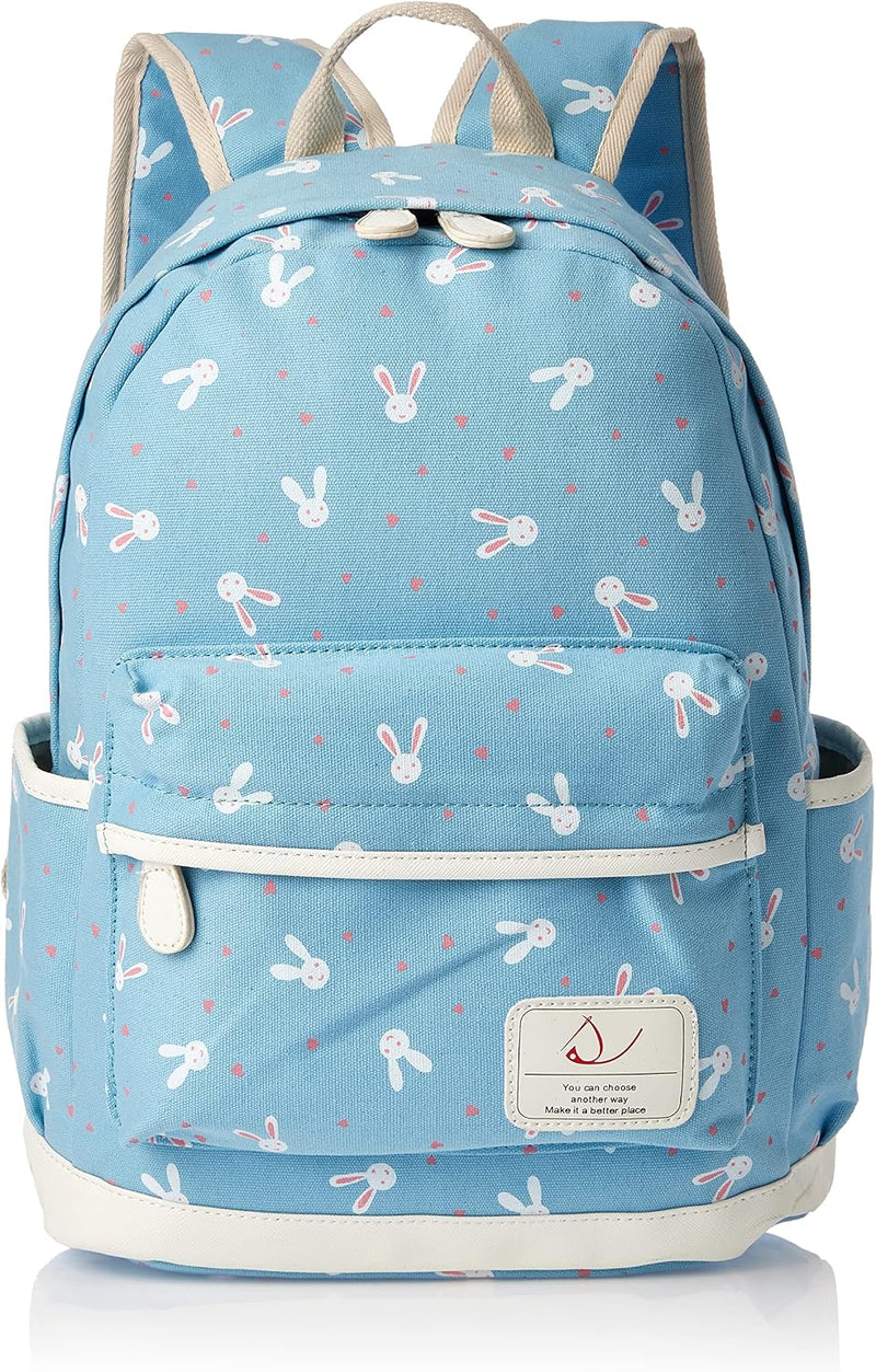 Set Of 3 Rabit Printed Kids Bags 824 Blue/White Blue/White
