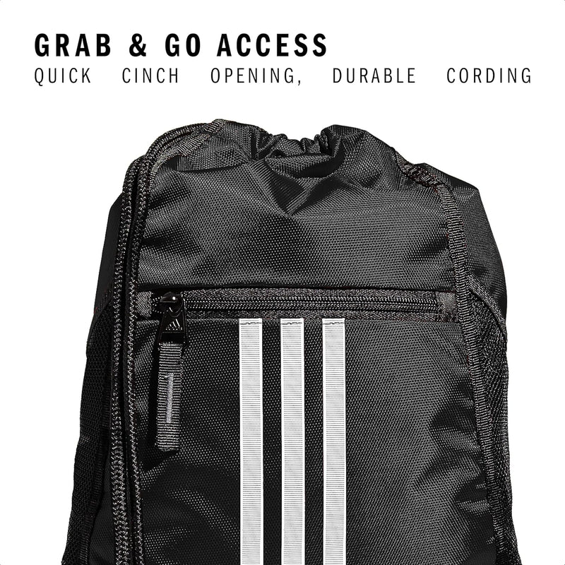 adidas Alliance Sackpack Drawstring Backpack Gym Bag