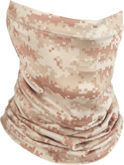 GOT Sports UPF 50+ Fishing Neck Gaiter - UV Face Mask Sun Protection for Men & Women - Camo SPF Face Cover Gator - Digital Sand Camo