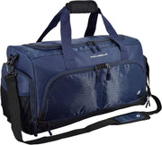 Ultimate Gym Bag 2.0: Durable Crowdsource Designed Duffel Bag with 10 Optimal Compartments, Water Resistant Pouch, Green, 11.5"H x 10.5"W x 20"L - Blue