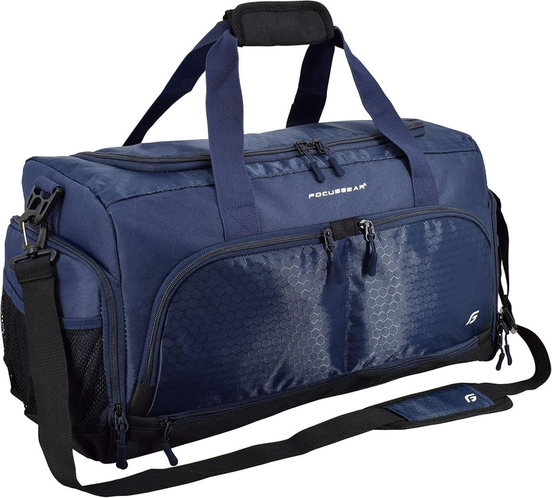 Ultimate Gym Bag 2.0: Durable Crowdsource Designed Duffel Bag with 10 Optimal Compartments, Water Resistant Pouch, Green, 11.5"H x 10.5"W x 20"L - Blue