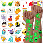 JOYIN 300+ Assorted Halloween Temporary Tattoos including Glow in the Dark Tattoos for Kids Halloween Trick or Treat Party Supplies, Class Hang out Give away Treat