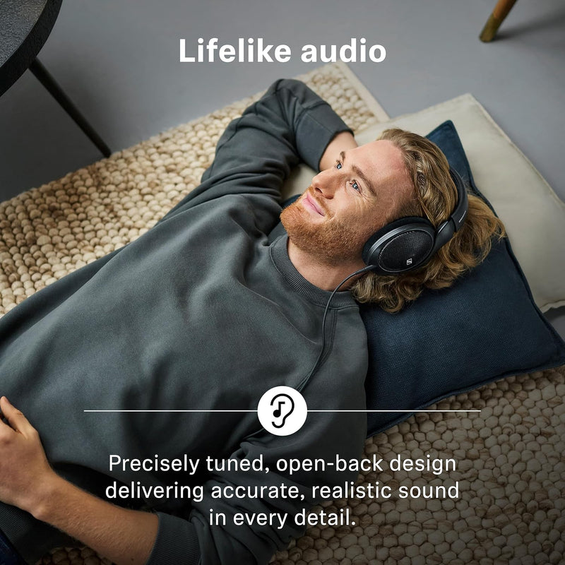 Sennheiser HD 560 S Over-The-Ear Audiophile Headphones - Neutral Frequency Response, E.A.R. Technology for Wide Sound Field, Open-Back Earcups, Detachable Cable, (Black) (HD 560S), Wired