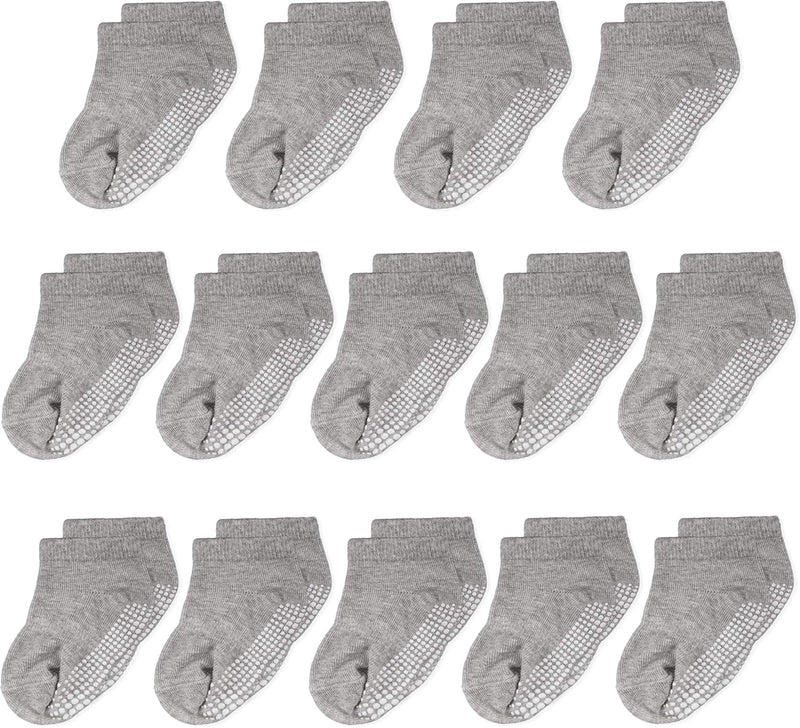 CozyWay Non-Slip Socks with Grippers - Ankle Style for Little Girls and Boys, Infants, Toddlers, Children