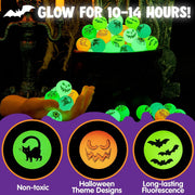 JOYIN 72 Pieces Halloween Glow in The Dark Bouncing Balls for Kids Halloween Bouncy Party Favor Supplies, Halloween Toys Gift, Trick or Treating Goodie