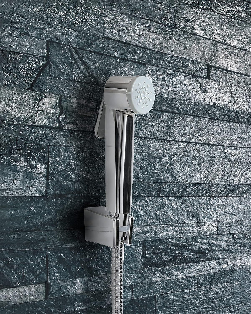 Streamflow™ Alpha Hand Trigger Bidet/Shattaf Set - Glossy Chrome / 120cm Stainless Steel/Chrome Hose