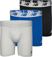 mens Nb3017-4 Performance 5 No Fly Boxer Briefs 4-Pack (pack of 4) - Black/Team Royal/Concrete