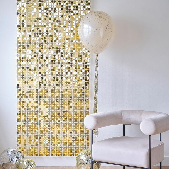 Ginger Ray Shimmer Wall Gold Backdrop Panels