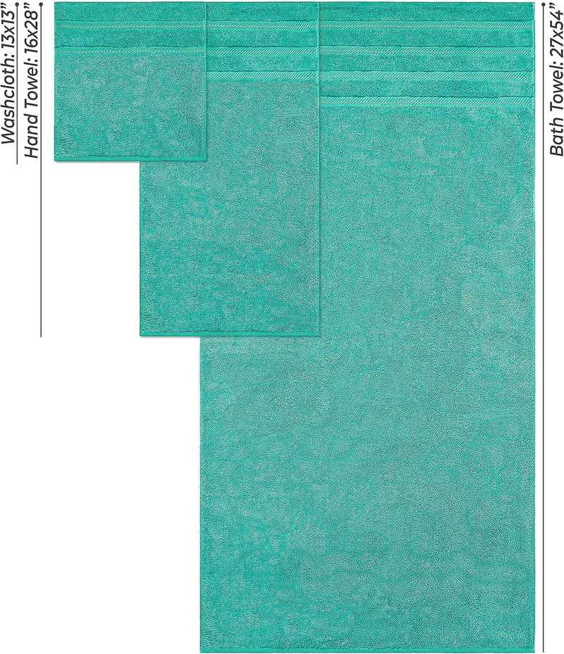 American Soft Linen GMSD 6-Piece 100% Turkish Genuine Cotton Premium & Luxury Towel Set for Bathroom & Kitchen, 2 Bath Towels, 2 Hand Towels & 2 Washcloths [Worth $72.95] - Rockridge Grey